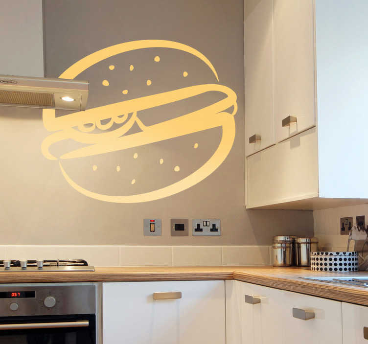 Sticker cuisine burger