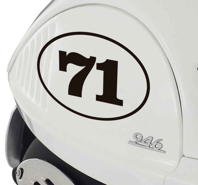 Kaufe Zahlen 7 Racing Nummer Aufkleber Helm Racing Vinyl Cut