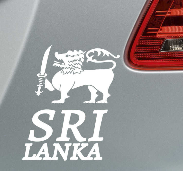 Sri Lanka Lion Drawing Sticker - TenStickers