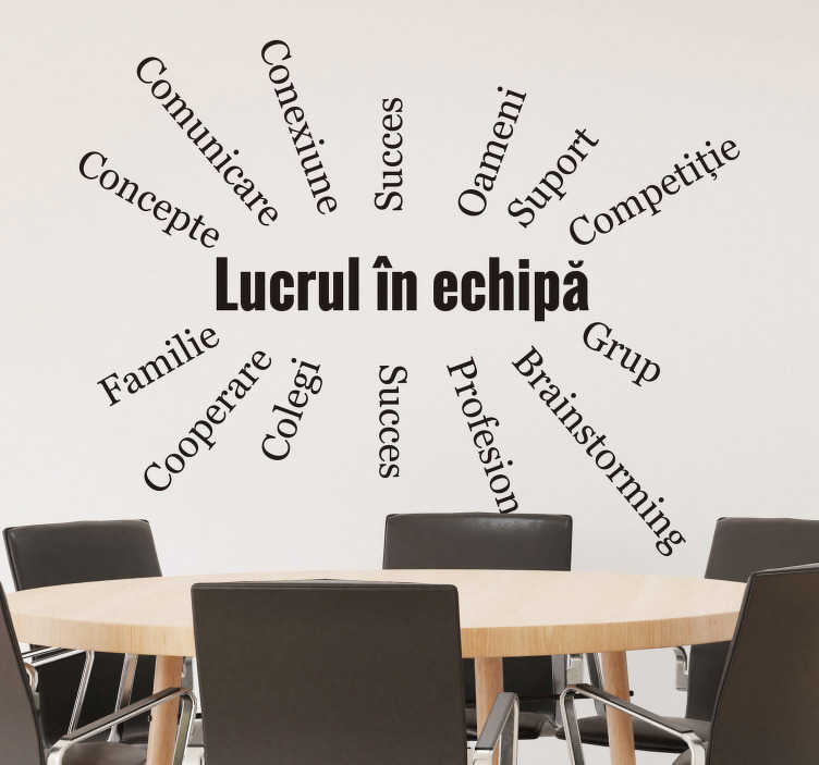 Echipă autocolant text text cerc - TenStickers