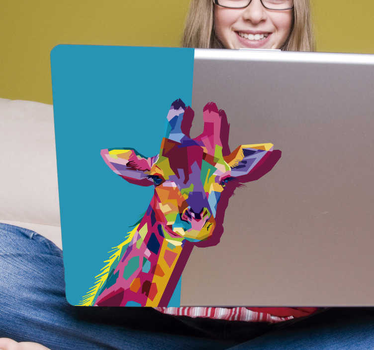 Stickers Dessin girafe 3D