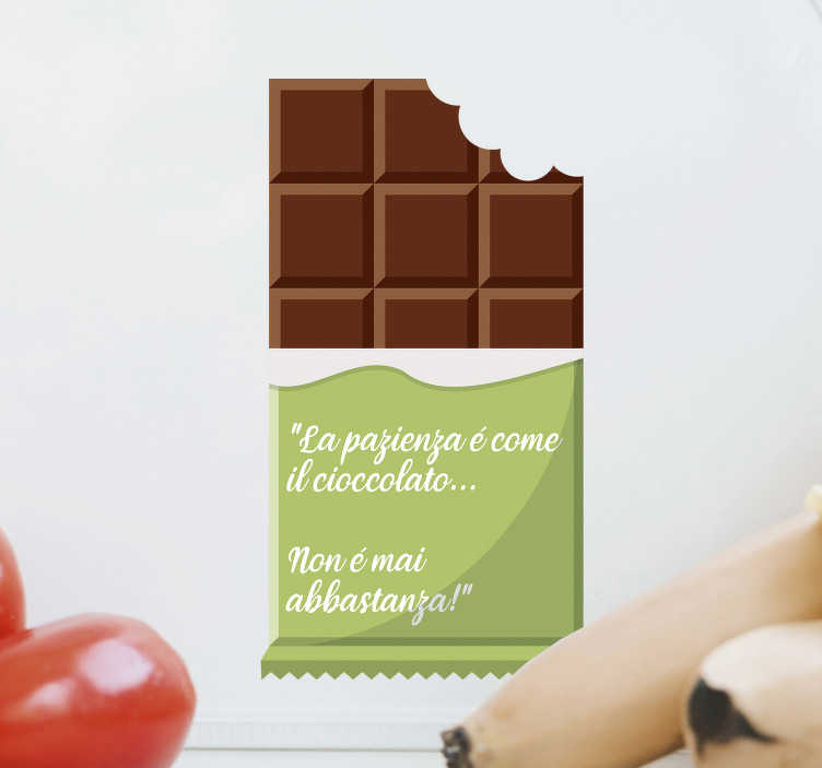 Adesivo murale frase cioccolato - TenStickers