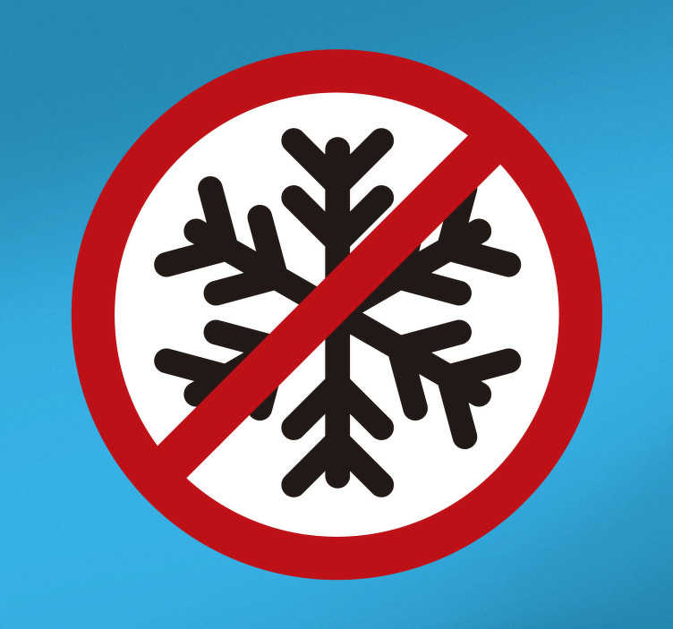 No Snowflakes Car Decal - TenStickers