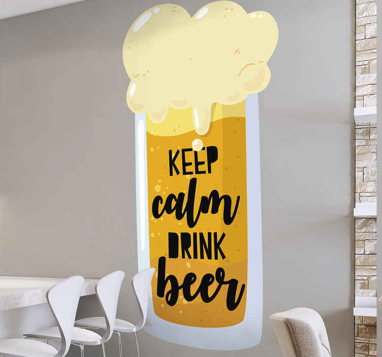 Autocolantes decorativos de bebidas Beber cerveja - TenStickers