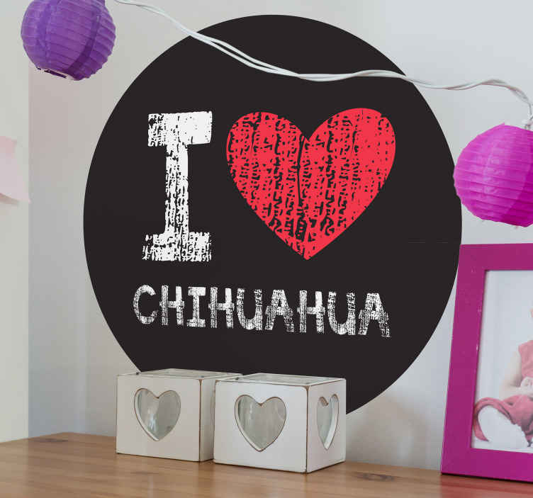 Szeretem a chiuahua falimatrica - TenStickers
