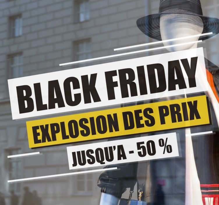 Sticker Texte Personnalisé black friday