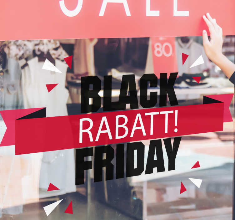 Rabatt Aufkleber Black Friday Tenstickers