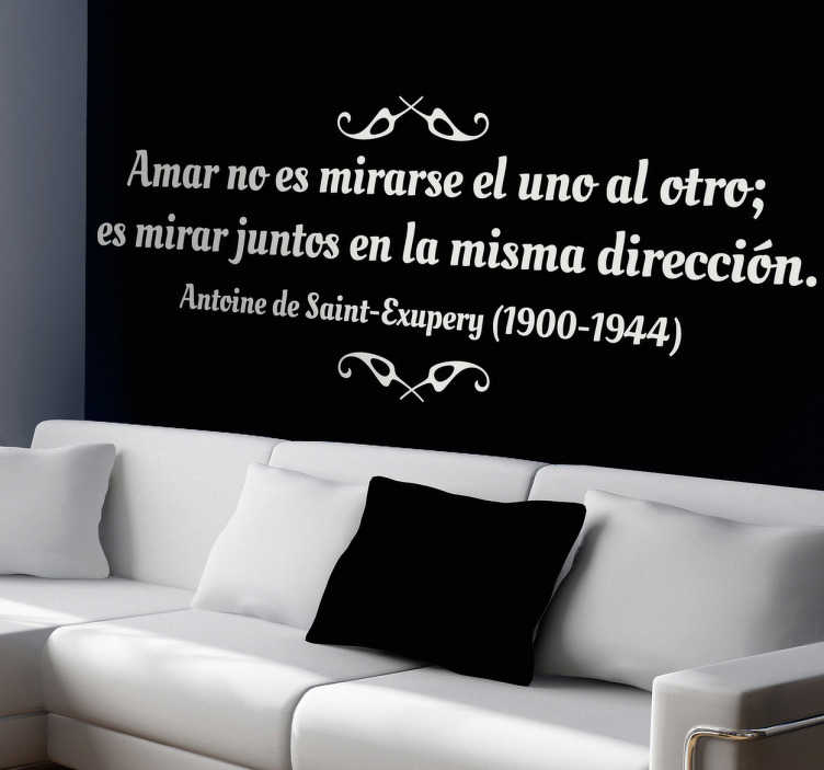 Vinilo decorativo texto Exupéry - TenVinilo