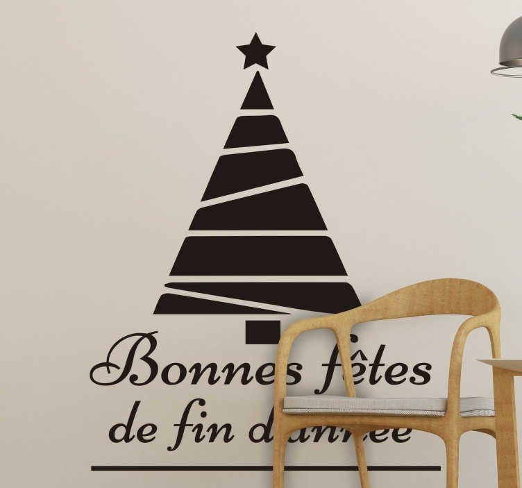 Sticker Vitre Noel bonnes fetes fin d'année