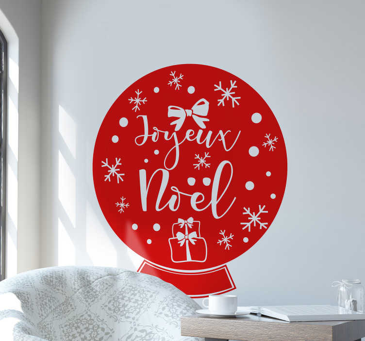 Sticker Vitre Noel boule de sapin