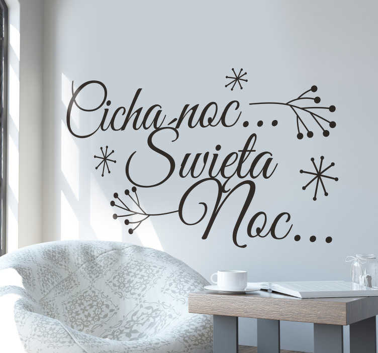 Naklejka świąteczna Cicha noc - TenStickers