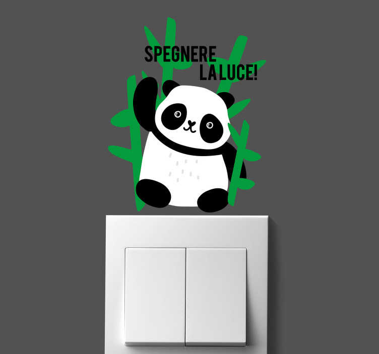 Acquista Adesivo da parete decorativo cartone animato simpatico panda di  bambù adesivo murale