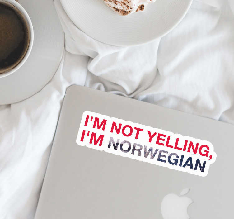 Norsk taletekst klistremerke - Tenstickers