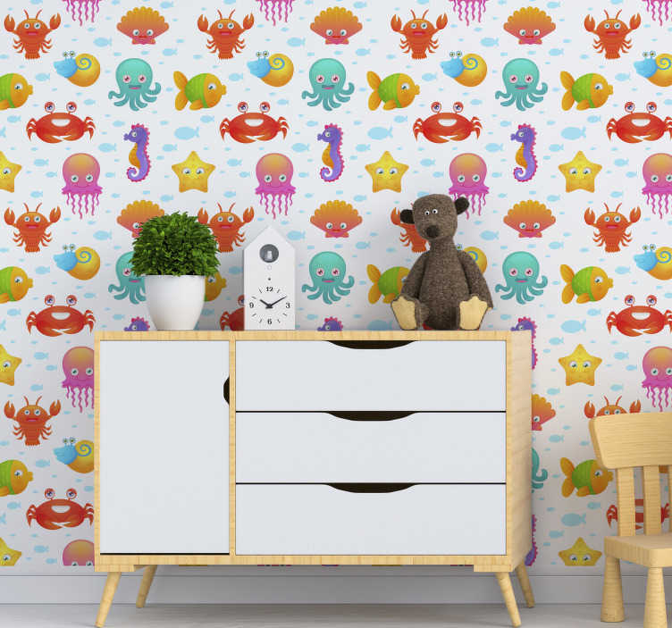 stickers muraux bébé poisson