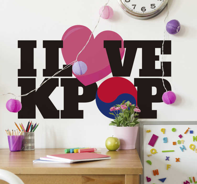 I love kpop music decal - TenStickers
