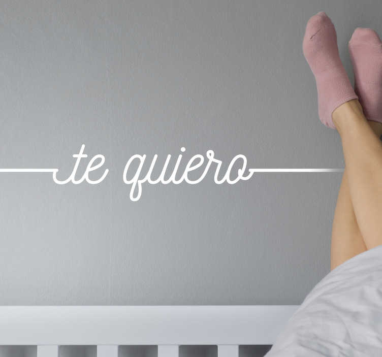 Vinilo amor línea te quiero - decoración de