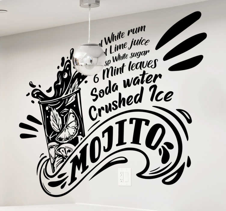 mojito-recipe-drink-wall-sticker-tenstickers