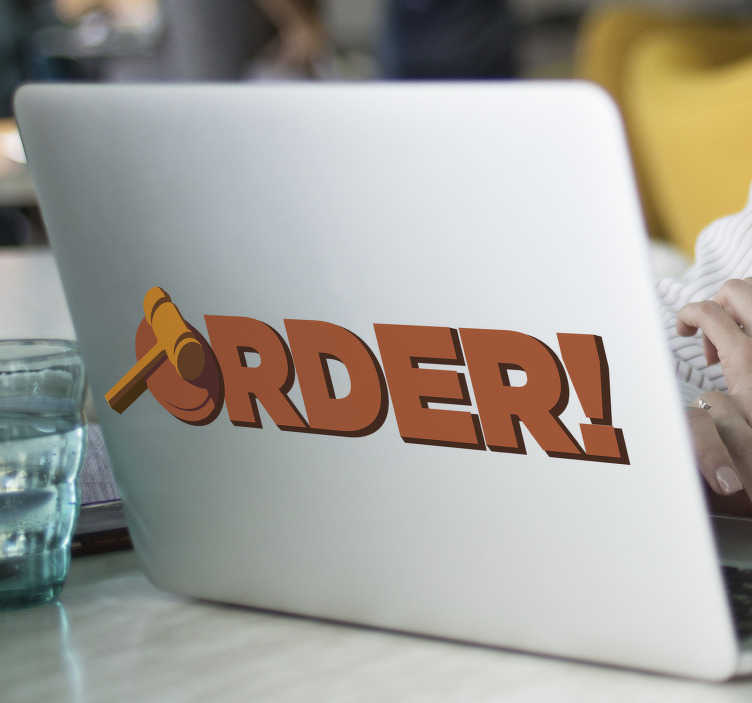 Order! Laptop sticker - TenStickers