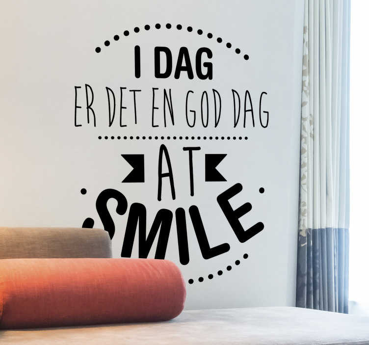 Smil motiverende vægklistermærke - TenStickers