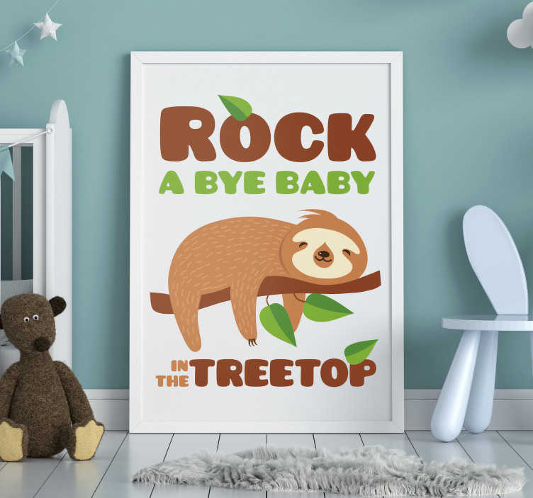 Rock A Bye Baby Nursery Rhyme Decal Tenstickers