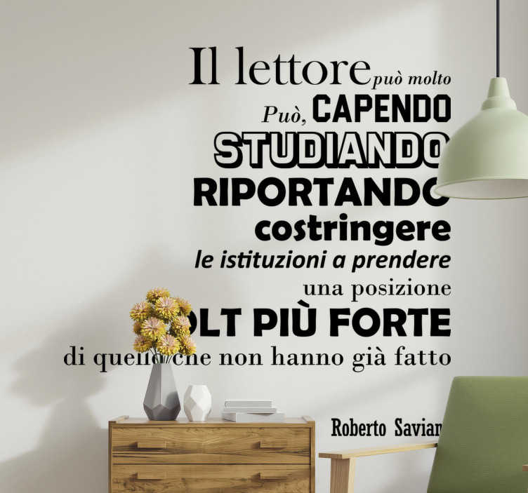 sticker citazione di Roberto Saviano