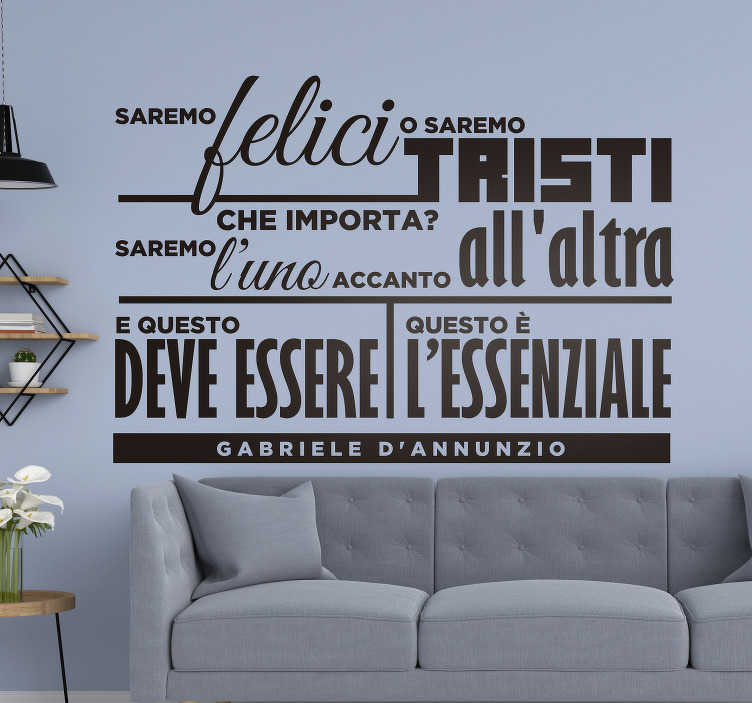 Adesivo A Tema Amore Frase Di D Annunzio Tenstickers