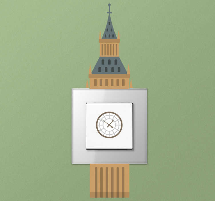 big ben london light switch sticker - TenStickers