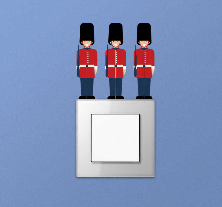 Collection of Queens guard light switch sticker - TenStickers