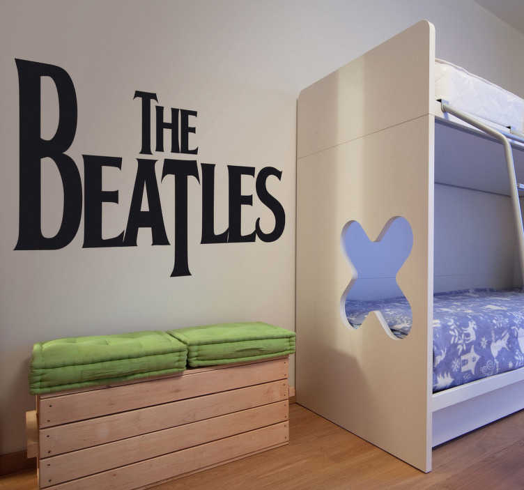 TenStickers. Wandtattoo Logo Die Beatles. Wandtattoo mit dem Logo der Band Die Beatles. Sind Sie ein Fan der britischen Rockband? Dann ist dieser Aufkleber ein Muss für Sie!