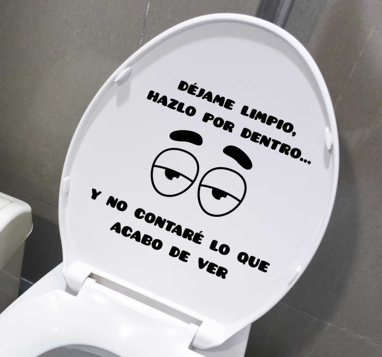 Vinilo decorativo taza WC no más pelos - TenVinilo