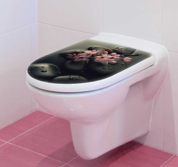 Sticker ambiance zen avec salle de bain en pierre
