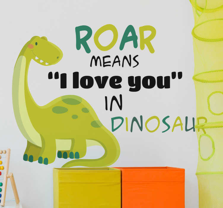 Roar means I love you in Dinosaur Pin by Lapeticrafter