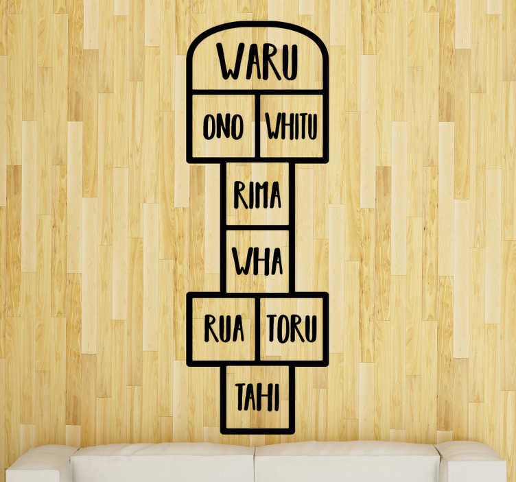 Maori Hopscotch floor sticker - TenStickers