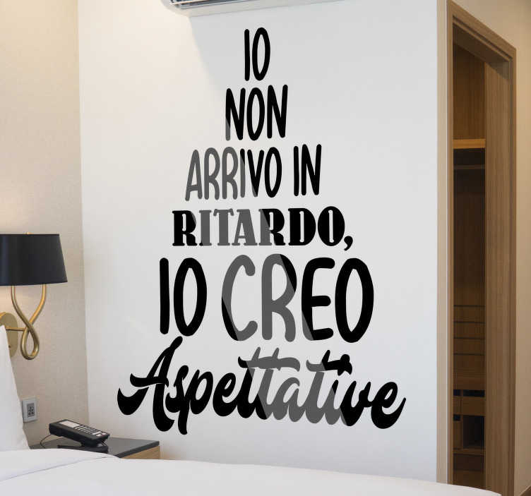Frase sticker testo ritardo