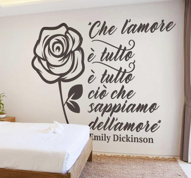 Adesivo Frase Amore Emily Dickinson Tenstickers