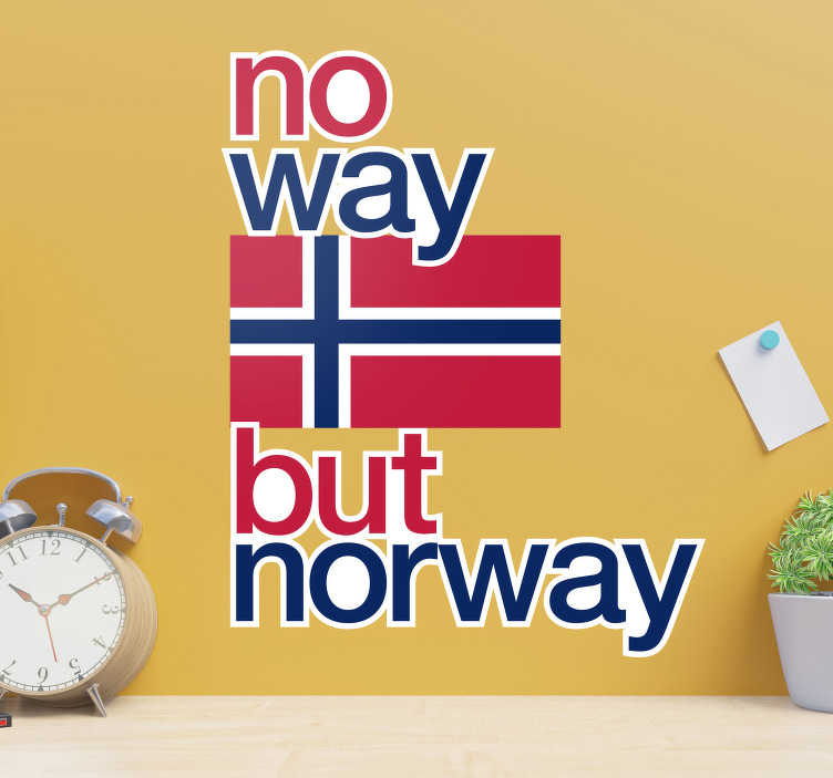 Setning nå, men norge flagg klistremerke - Tenstickers
