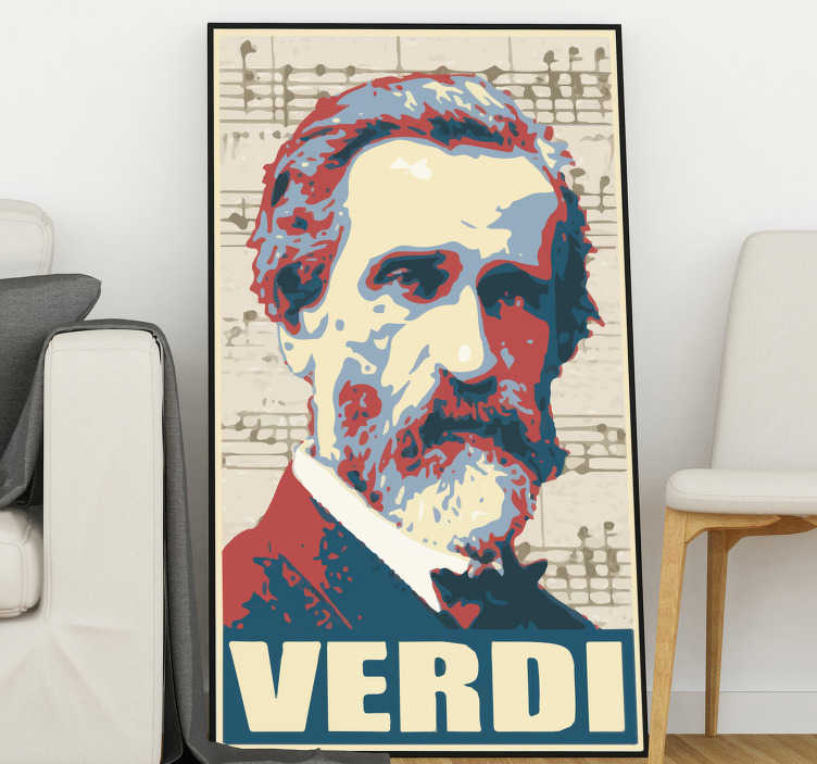 Adesivo musica classica ritratto Giuseppe Verdi