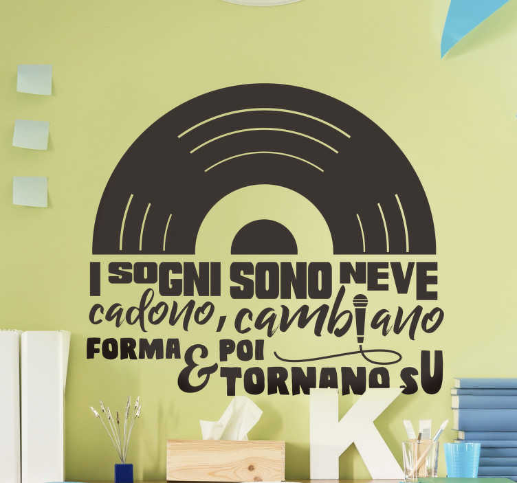 Adesivo citazione testo canzone rap Rancore