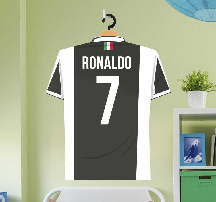 Adesivo da calcio t-shirt ronaldo