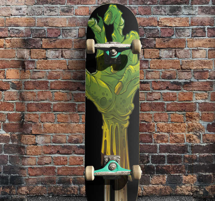 Skateboard image monster decal -