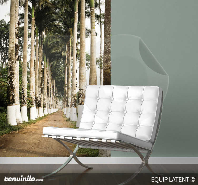 Photo murale chemin palmiers