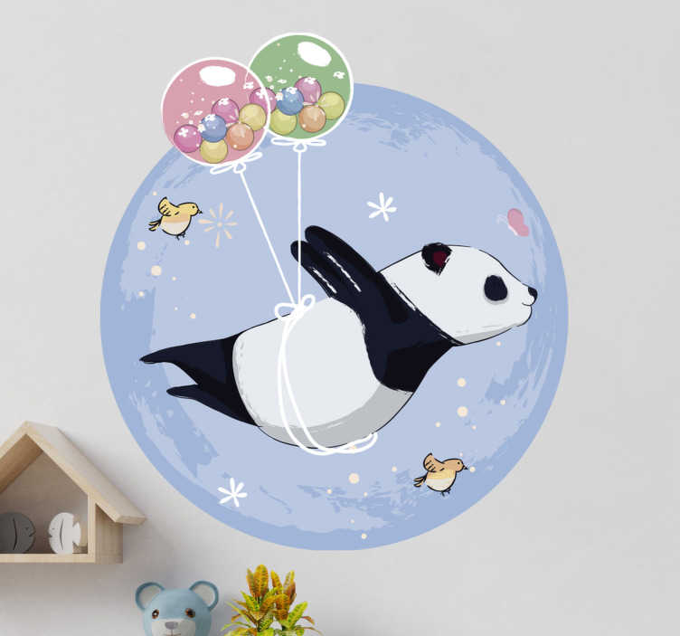 Autocolantes decorativos de ilustrações Cara de panda feliz - TenStickers