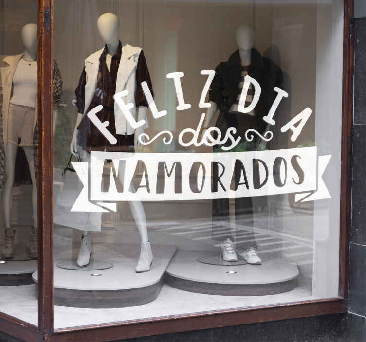 Vinil festividade Banner do dia dos namorados - TenStickers