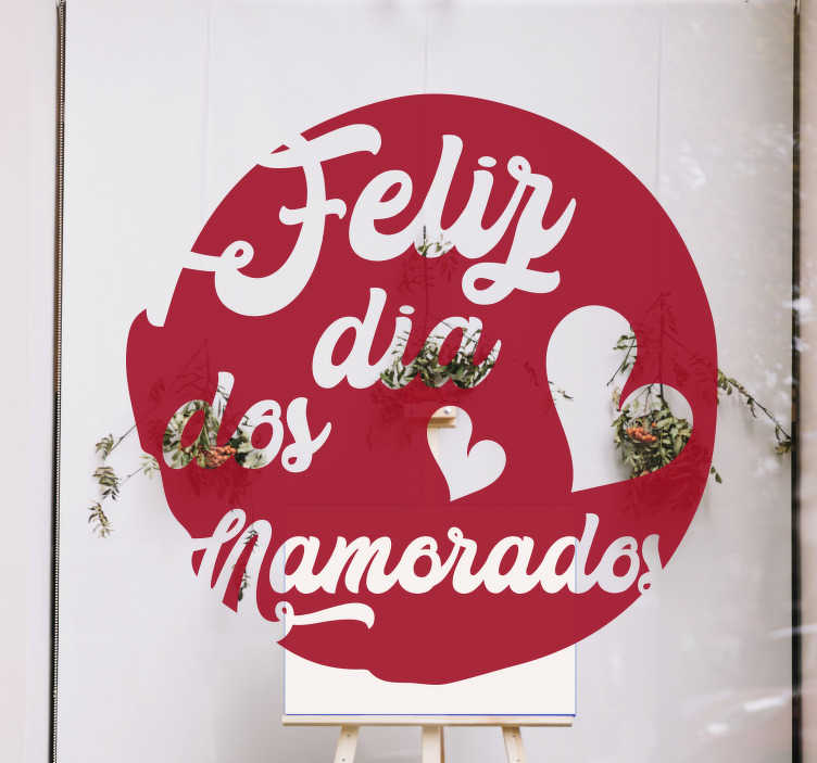 Autocolante para montras redondo do Dia dos namorados - TenStickers