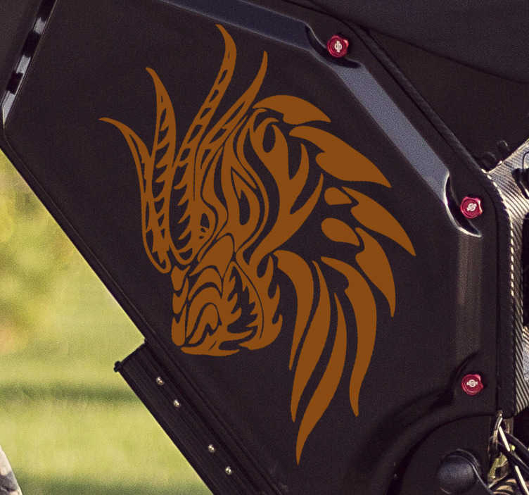 Adesivo Sticker Decal Death Dragon Moto Biker Custom - Adesivi e