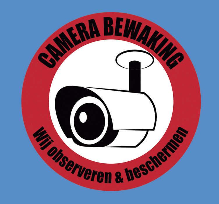 Cameratoezicht Observatie Teken Zelfklevende Sticker Tenstickers