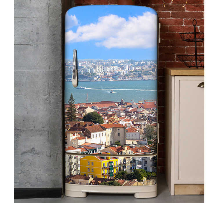 autocolante de vinil geladeira lisboa - TenStickers