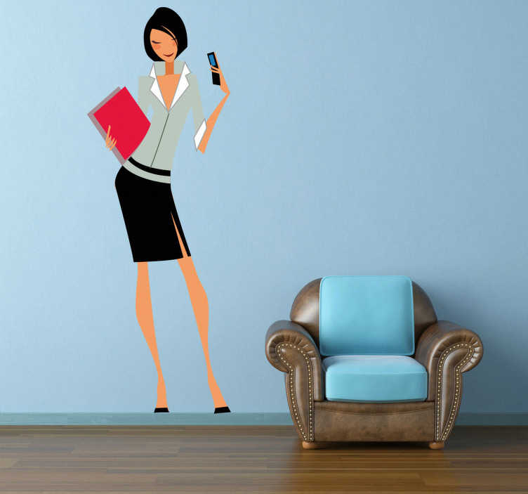 Sticker femme d'affaires