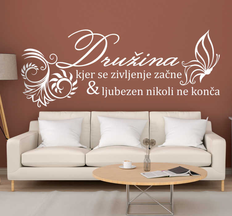 Nalepka stene družinskega doma - TenStickers