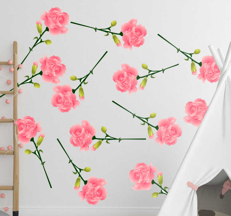 Vinilos decorativos de flor de rosas preciosas - TenVinilo
